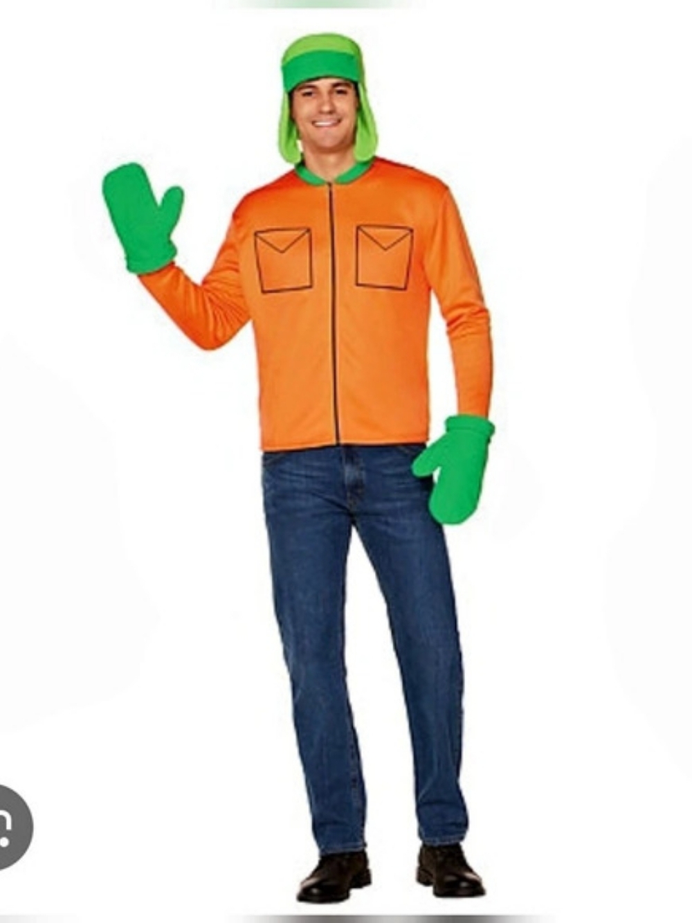 South Park Kyle Broflovski Costume Orange & Green Adult XL